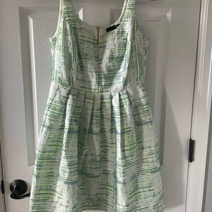 Sugarlips Green and White Pleated Sundress